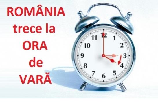 România trece sâmbătă la ora de vară 