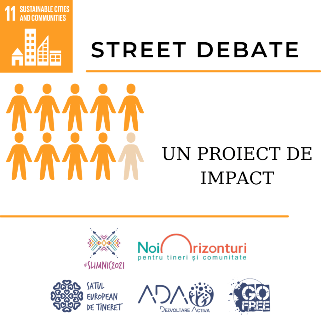 FOTO- Street Debate – Slimnic Sat European de Tineret 2021