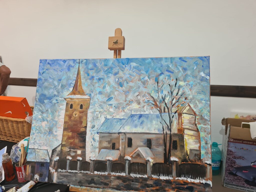 7 pictori din întreaga țară se află zilele acestea în Comuna Hoghilag pentru a pregăti o expoziție la Căminul Cultural din Valchid