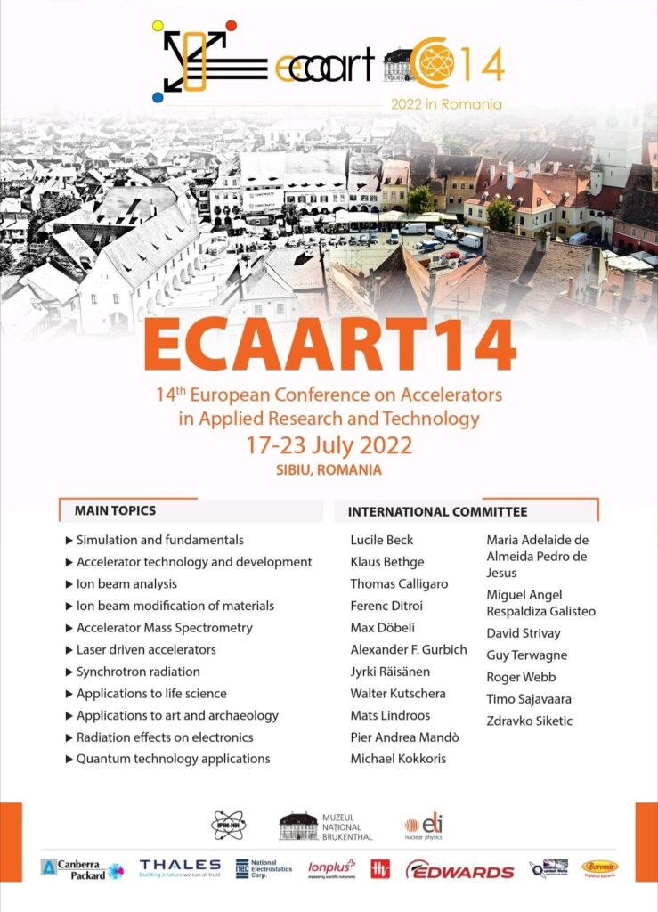 Sibiul, gazda Conferinței europene privind Acceleratorii în Cercetare și Tehnologie Aplicată (ECAART14)