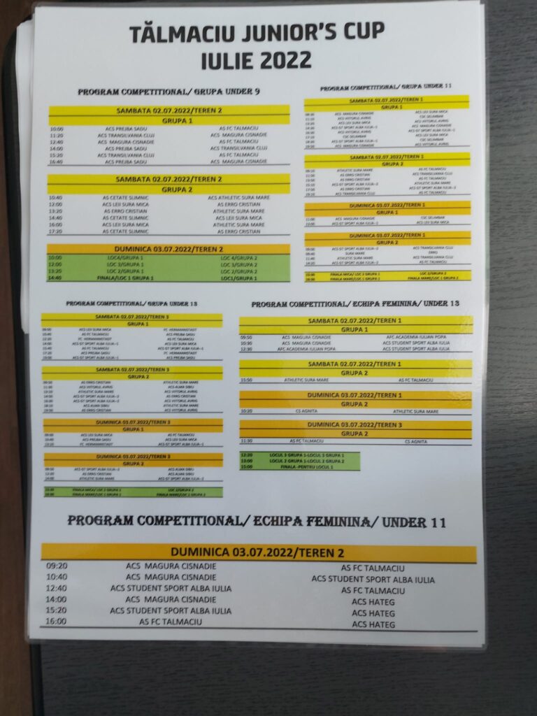 Orașul Tălmaciu va deveni „capitala” fotbalului juvenil în acest weekend