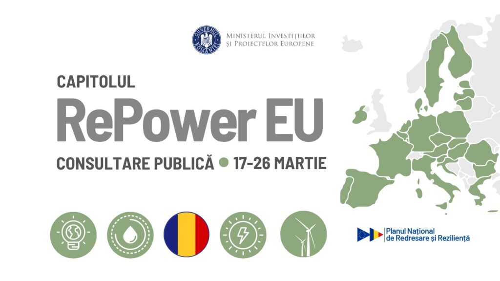 MIPE lansează în consultare publică capitolul REPowerEU, care va aduce României 1,4 miliarde de euro pentru independența energetică