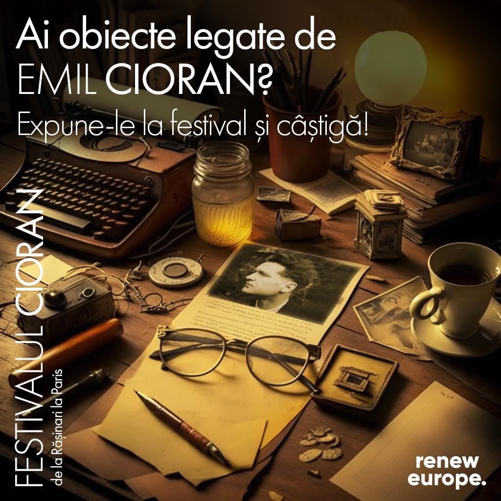 Europarlamentarul Nicu Ștefănuță face apel la comunitatea sibiană: Ai obiecte legate de Emil Cioran? Expune-le la festival și câștigă!