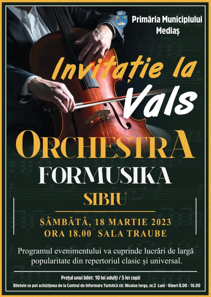 Concert simfonic extraordinar „Invitație la vals“, pe scena Sălii Traube