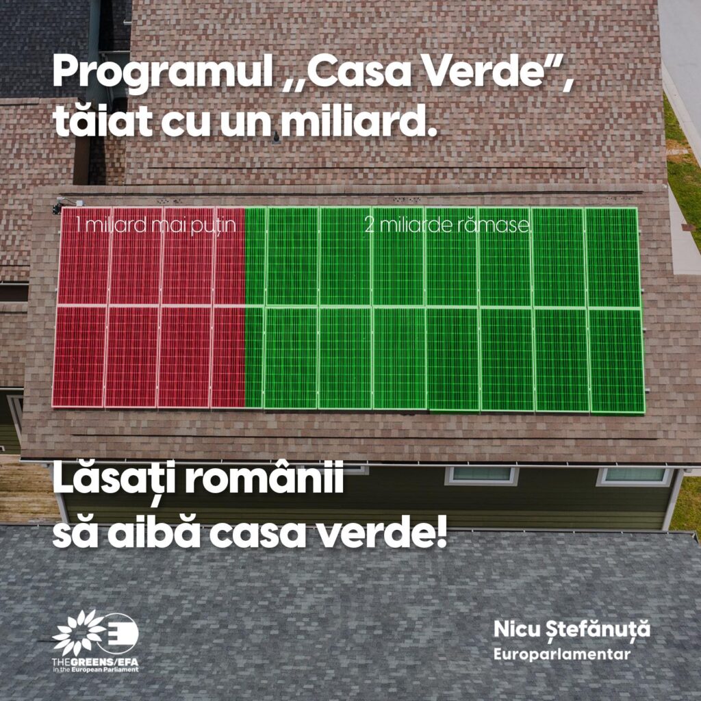 Nicu Ștefănuță: Programul „Casa Verde”, tăiat cu un miliard