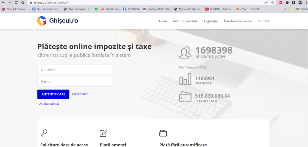 Cetățenii comunei Turnu Roșu își pot plăti taxele și impozitele prin intermediul platformei ghiseul.ro