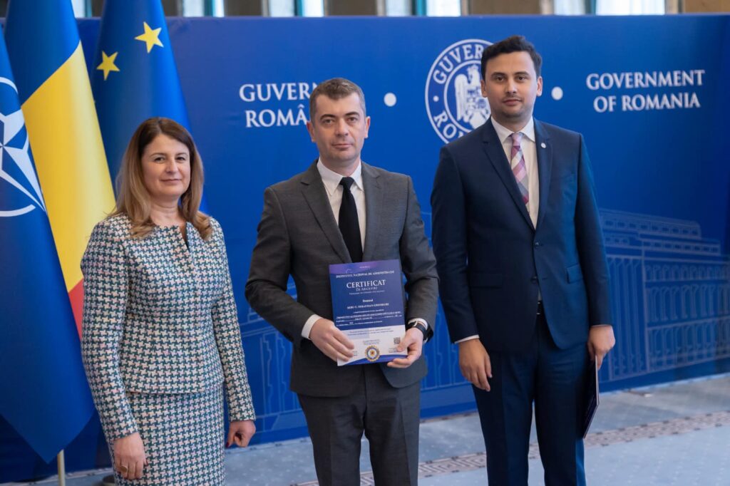 Subprefectul Sibiului, Sebastian Șebu, a absolvit cursurile specializate ale Institutului Național de Administrație (INA)