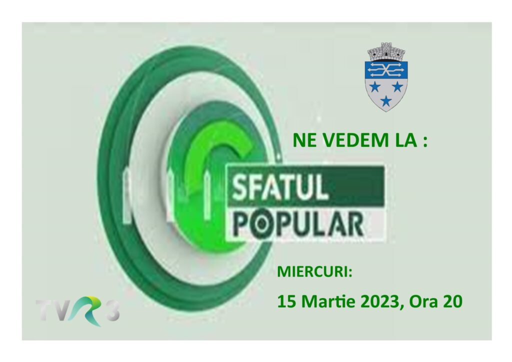 Comuna Sadu este invitată la emisiunea "Sfatul Popular"