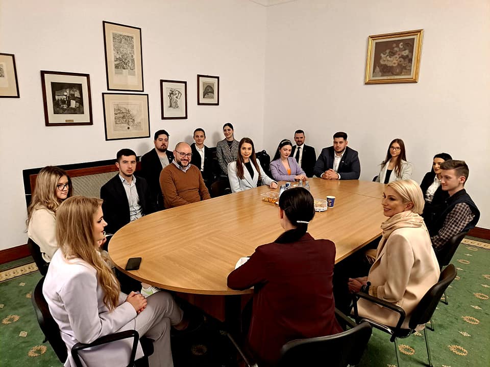 Deputatul Christine Thellmann, gazdă pentru o zi în Parlamentul României, pentru o delegație de studenți sibieni