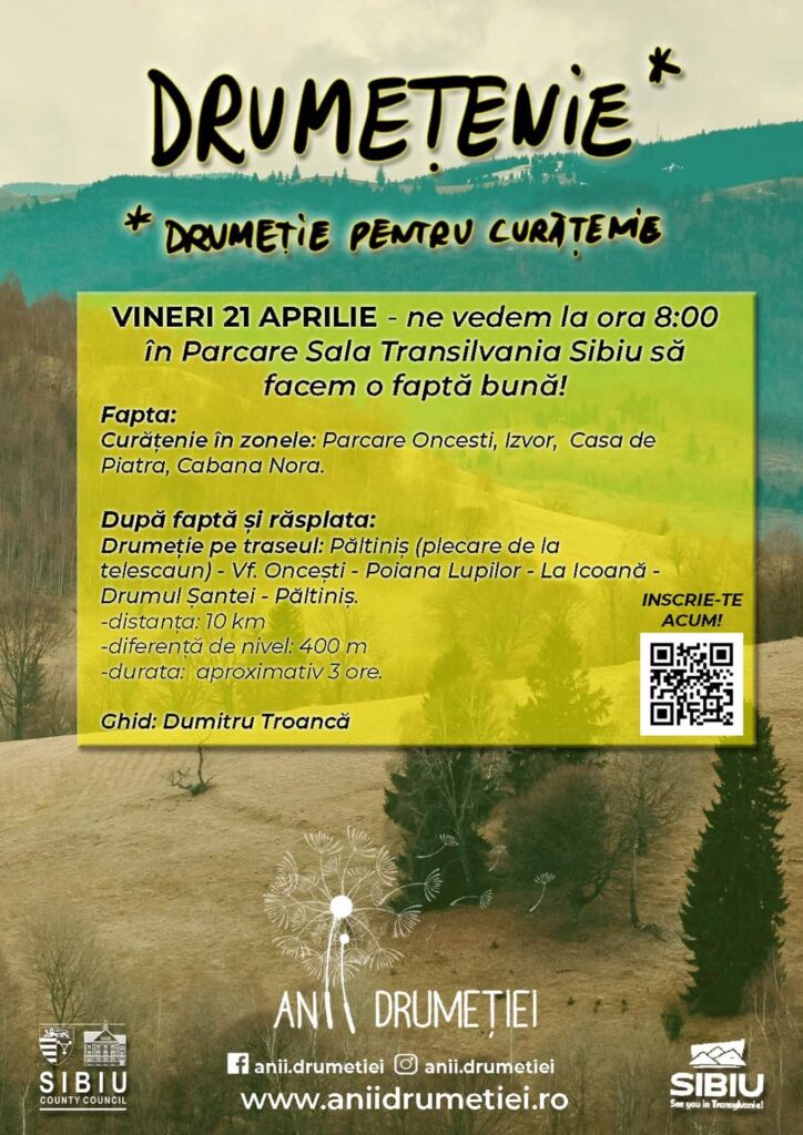 Doar câteva ore ne mai despart de prima "DRUMEȚENIE - Drumeție pentru curățenie" din acest an organizată de către programul "Anii Drumeției"