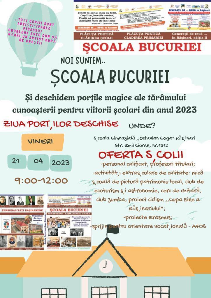 Școala Bucuriei se află la Rășinari