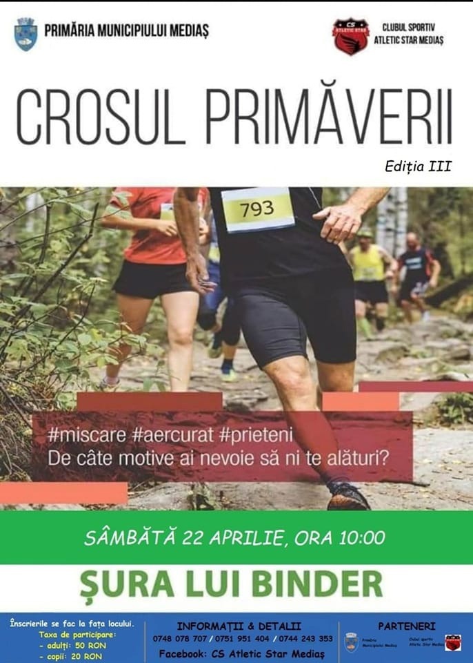 Iubitorii de alergat sunt aşteptaţi şi în acest an la Crosul Primăverii