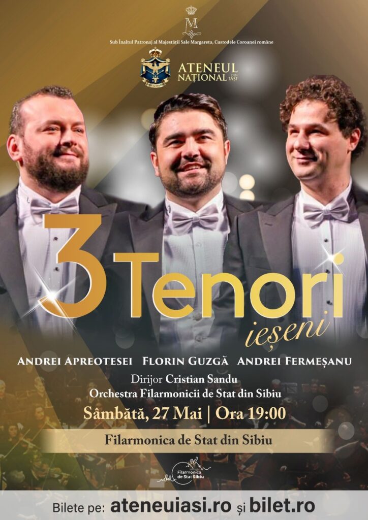 3 Tenori Ieșeni pe scena Filarmonicii de Stat Sibiu