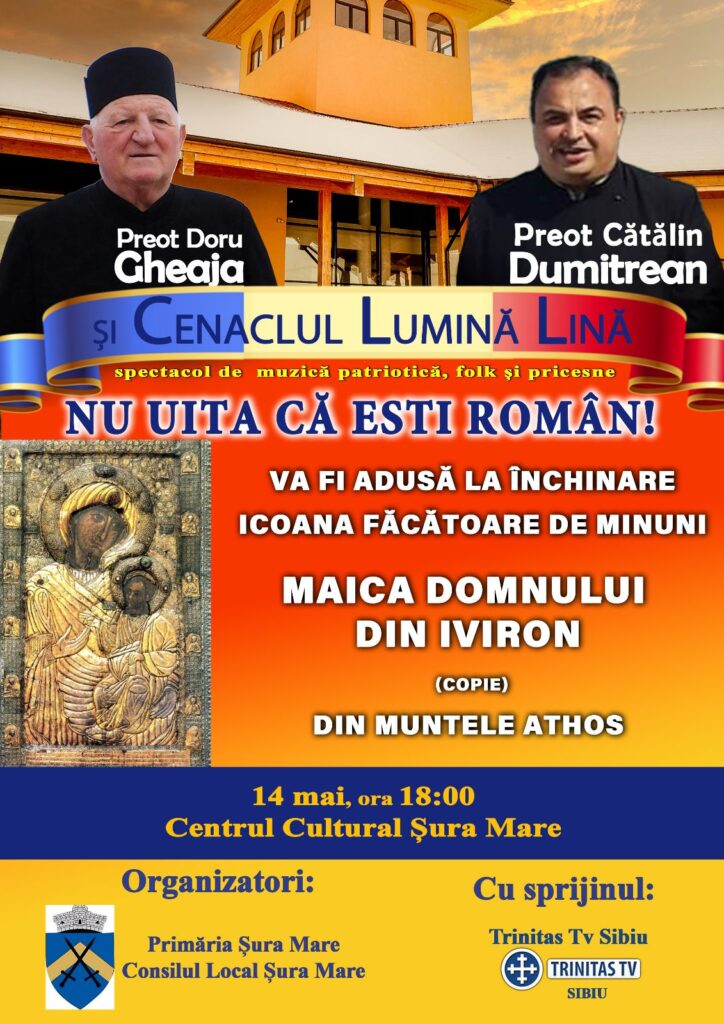 Centrul Cultural din Șura Mare, gazda spectacolului de muzică patriotică, folk și pricesne intitulat „Nu uita că ești român”