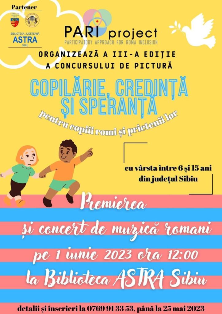 Concurs de pictură și desen dedicat copiilor romi