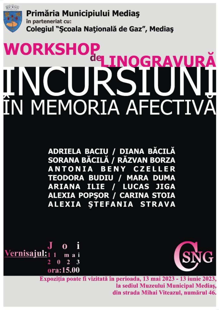 Expoziţie temporară de linogravură: „INCURSIUNI în memoria afectivă”