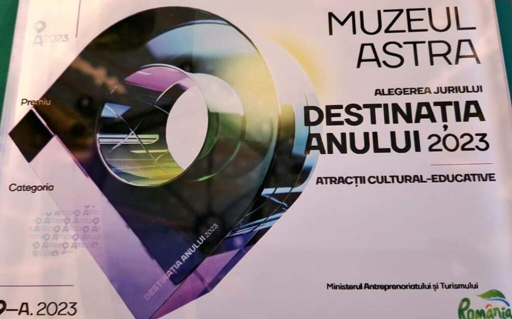 Muzeul ASTRA a primit premiul juriului la categoria ,,Destinații cultural educative”