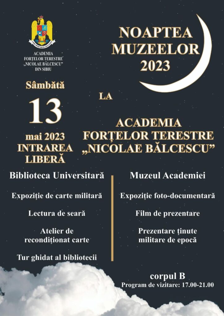 Noaptea Muzeelor la Academia Forţelor Terestre „Nicolae Bălcescu” din Sibiu