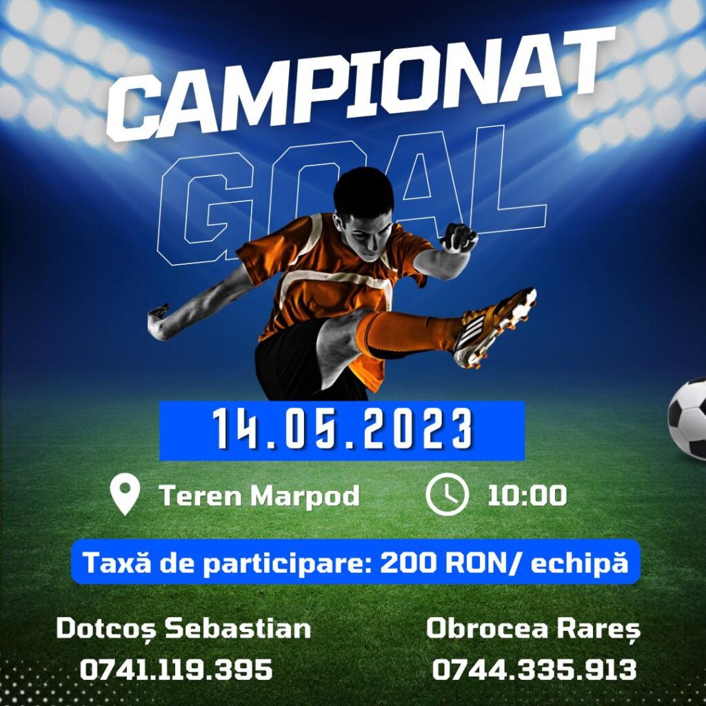 Primăria Marpod împreună cu pasionații de fotbal din comună organizează un nou CAMPIONAT DE FOTBAL