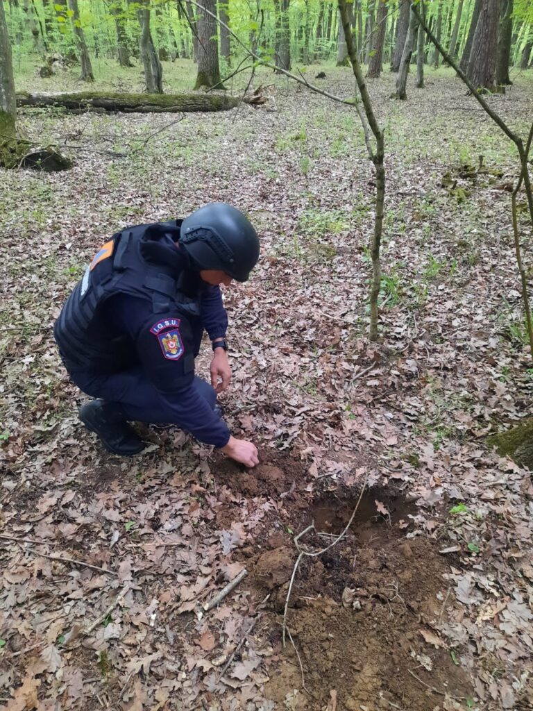 Șase elemente de muniție de infanterie, găsite în Pădurea Dumbrava