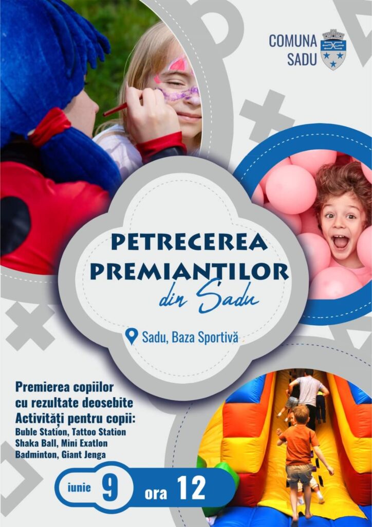Autoritățile comunei Sadu premiază copiii care au participat la concursuri școlare, artistice și sportive