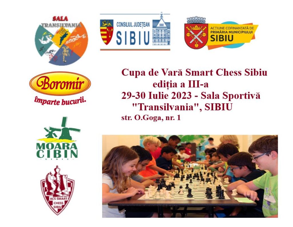 Cei mai rapizi șahiști se întrec la „Cupa de Vara Smart Chess Sibiu"