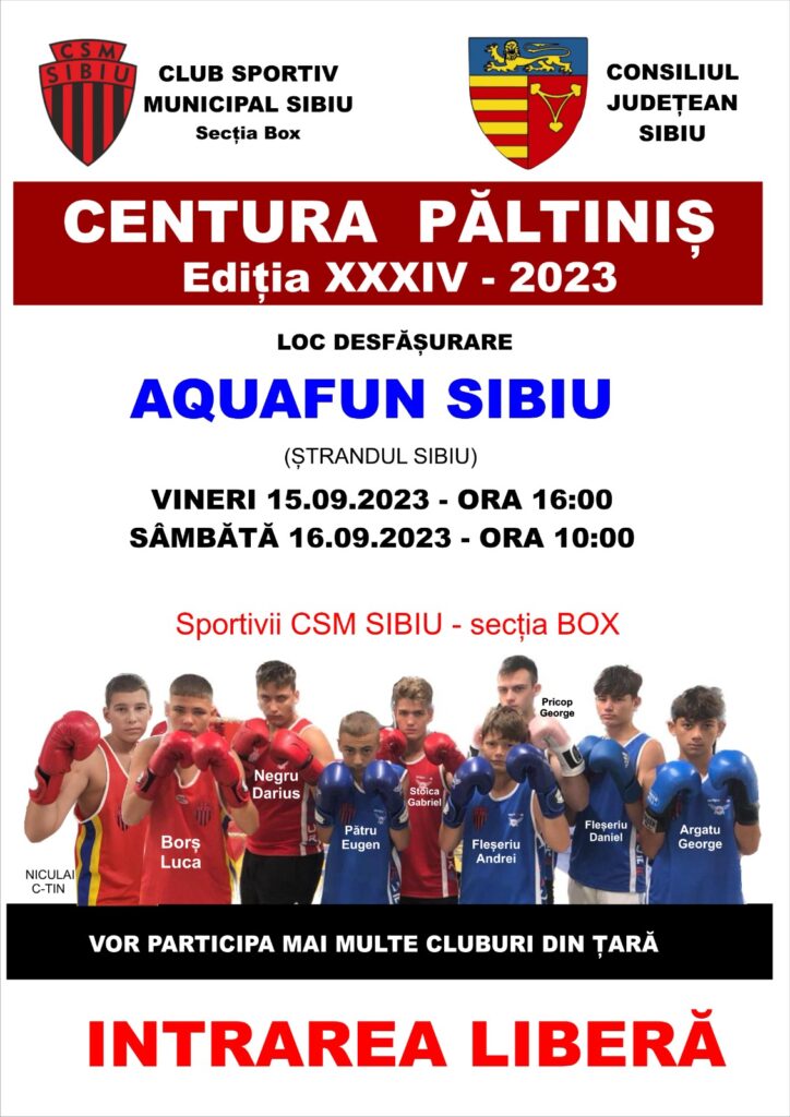 AGENDA SPORTIVĂ a județului Sibiu: Turneul ”CENTURA PĂLTINIȘ”