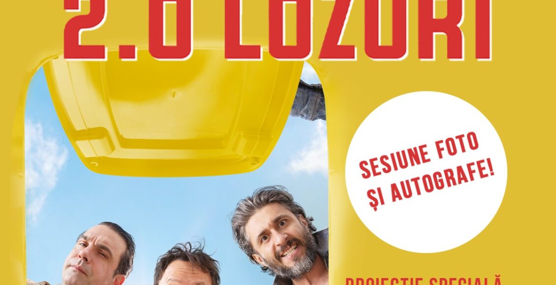 Dragoș Bucur și Alexandru Papadopol, doi dintre protagoniștii comediei „Încă două lozuri”, se vor întâlni cu cinefilii Cineplexx Sibiu