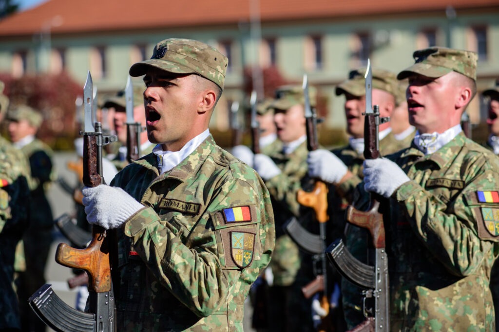 Festivitatea de depunere a jurământului militar la Academia Forţelor Terestre „Nicolae Bălcescu” din Sibiu