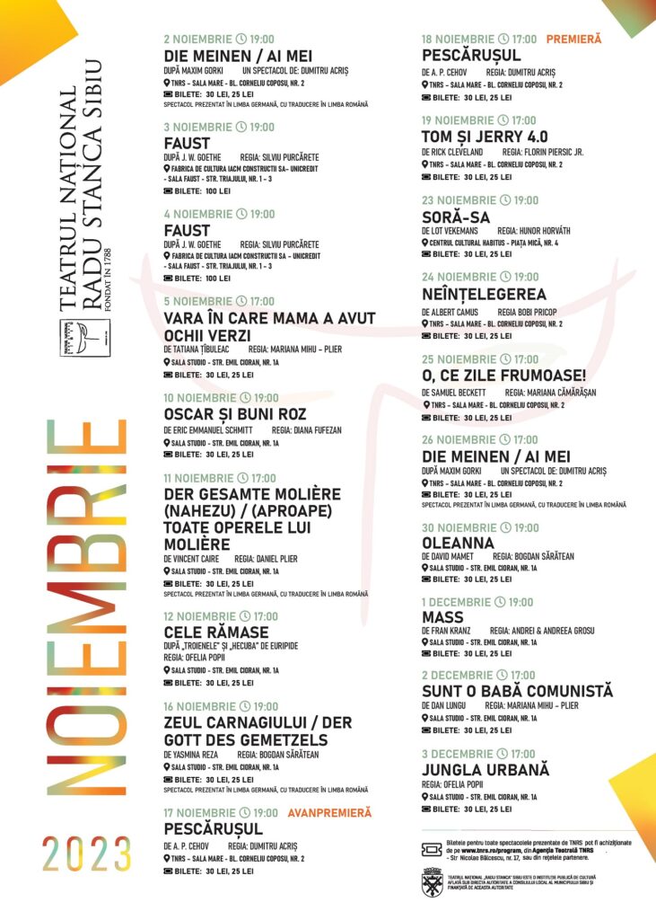 Program TNRS noiembrie