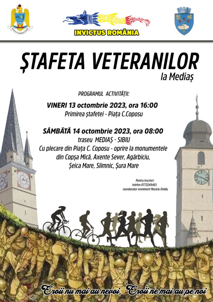 Ștafeta Veteranilor Invictus, întâmpinată în Copșa Mică
