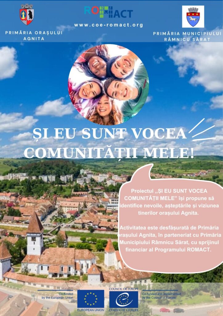 „ȘI EU SUNT VOCEA COMUNITĂȚII MELE”, proiect dedicat tinerilor agnițeni