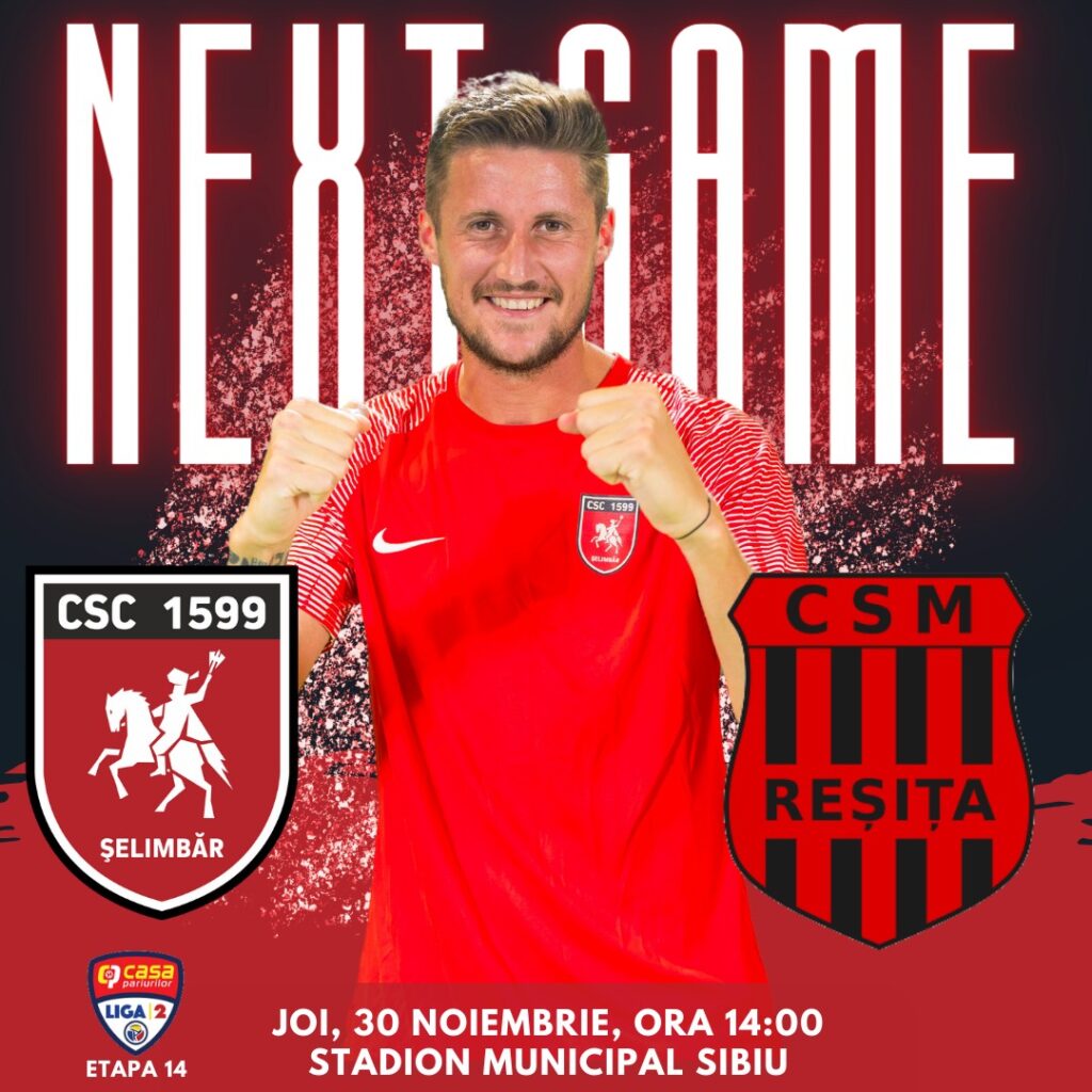Abonații CSC 1599 Șelimbăr au acces gratuit la Tribuna VIP la ultimul meci pe care-l au în acest an și care se joacă pe stadionul Municipal Sibiu