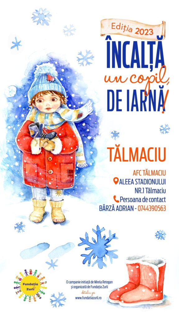Încalță un copil de iarnă prin intermediul meciurilor echipei AFC Tălmaciu