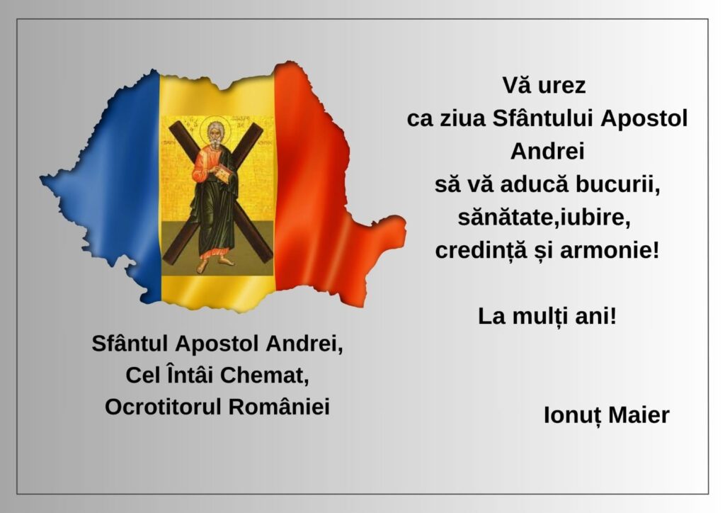 Ionuț Maier: Am deosebita plăcere de a felicita toți sărbătoriții de astăzi, cu tradiționala urare de "LA MULȚI ANI"