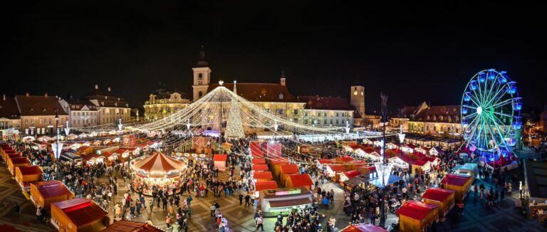 Târgul de Crăciun din Sibiu se extinde în curtea Palatului Brukenthal