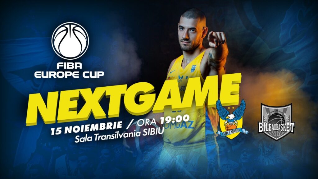 Una dintre reprezentantele celui mai puternic campionat din Europa în FIBA Europe Cup, Bilbao Basket vine la Sala Transilvania Sibiu
