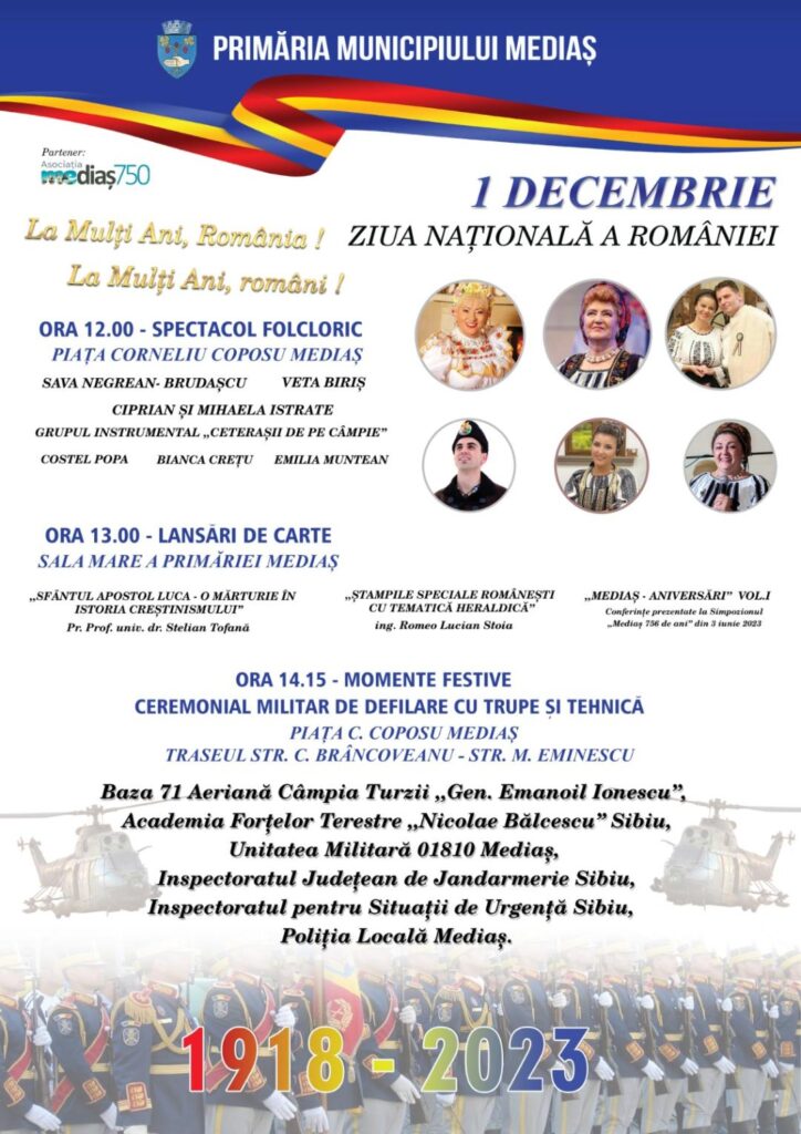 Ziua Națională a României sărbătorită la Mediaș