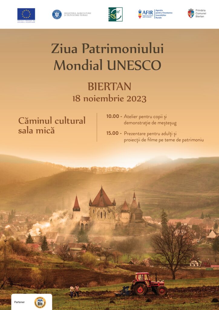 Ziua Patrimoniului Mondial UNESCO, sărbătorită printr-o gamă diversificată de evenimente de autoritățile comunei Biertan