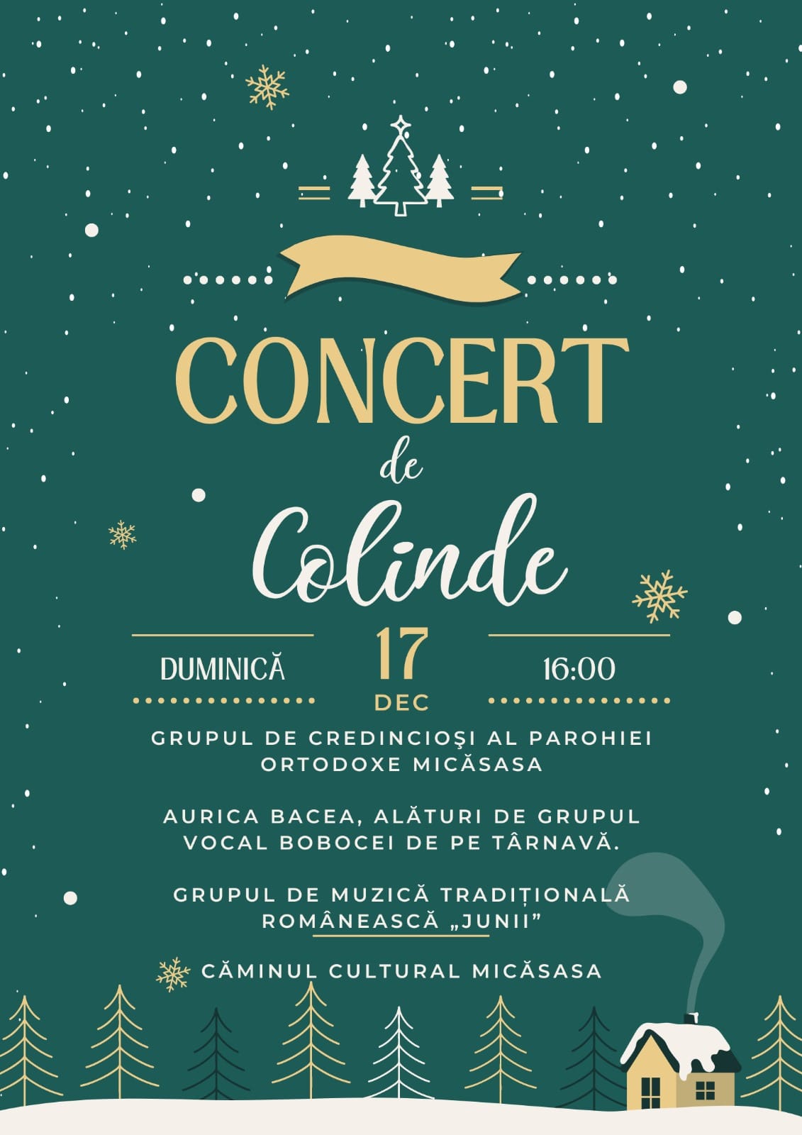 Cântec și bucurie în Micăsasa. Concert special de colinde