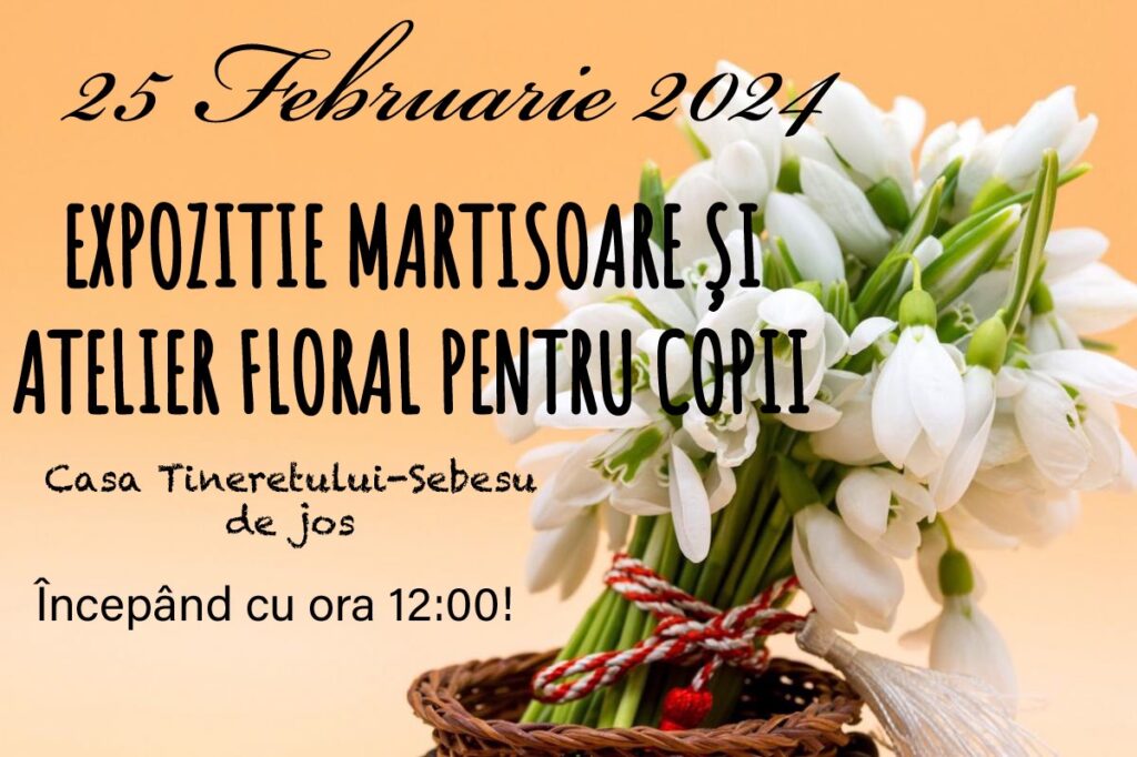 Expoziție de mărțișoare și atelier floral pentru copiii din Sebeșu de Jos