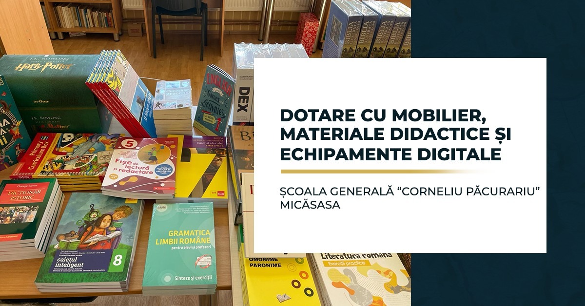 Fonduri europene pentru Școala Generală Corneliu Păcurariu din Micăsasa