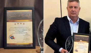 Primarul comunei Axente Sever, Marius Grecu, a primit trofeul „Primar de 4 stele”