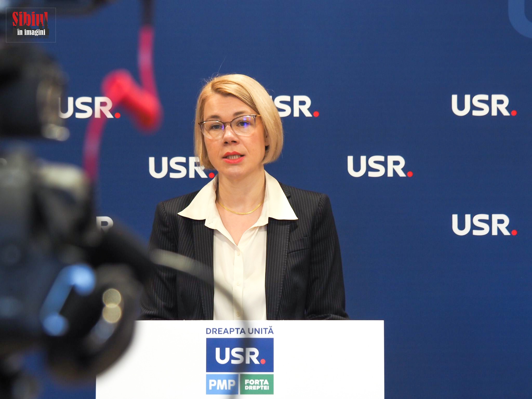 VIDEO - Președinta USR Sibiu despre distrugerea panourilor publicitare ale lui Mircea Orlățan: Noi sperăm că genul acesta de gesturi disperate sunt și ultimele din această campanie