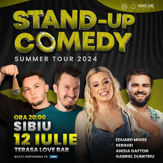 Anisia & Serghei nu stau degeaba pe timp de vară și pornescu într-un turneu național de stand-up comedy. Poposesc și la Sibiu