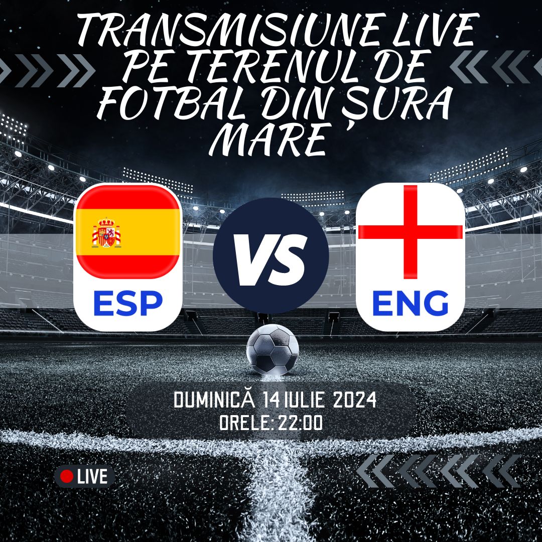 Primăria comunei Șura Mare: Vă invităm să urmăriți FINALA EURO 2024 pe terenul de fotbal din comuna noastră