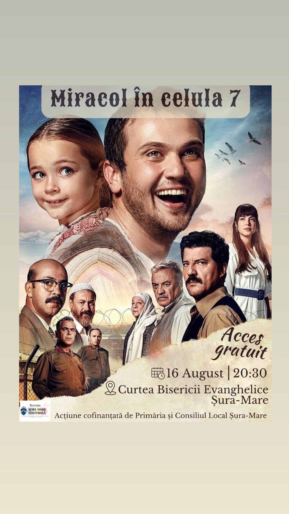 Hai la film în aer liber! Unde? În curtea Bisericii Evanghelice din Șura Mare