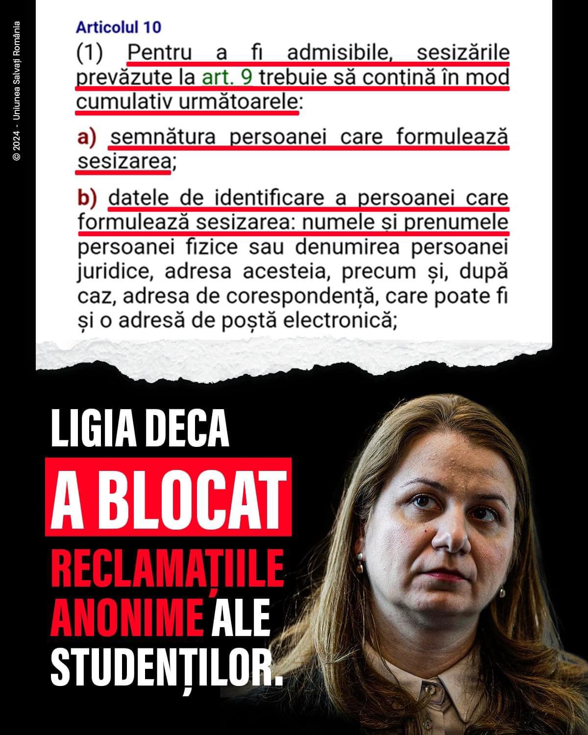 USR Sibiu: Legislația privind reclamațiile anonime trebuie schimbată URGENT!