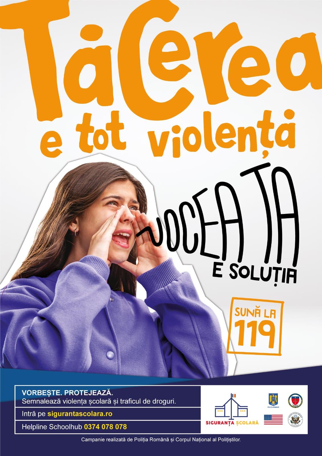 Tăcerea e tot violență. Vocea ta e soluția!