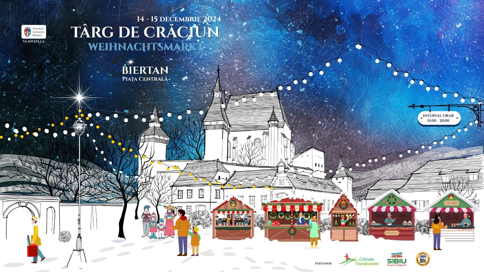 Autoritățile comunei Biertan: Împreună - aceasta este starea de a fi cu care vă invităm să ne bucurăm de magia sărbătorilor de iarnă la a doua ediție a Târgului de Crăciun